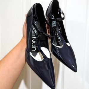 Calvin Klein Navy Mary Jane's Stilettos 8
